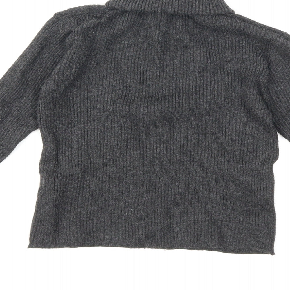 Pull&Bear Womens Grey Knit Pullover Jumper Size S