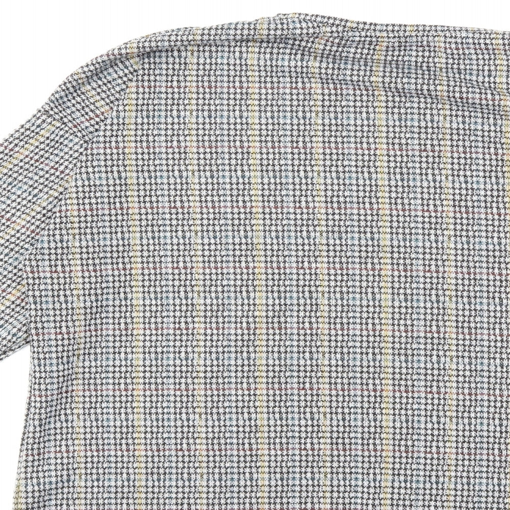 Papaya Womens Grey Check Basic T-Shirt Size 16