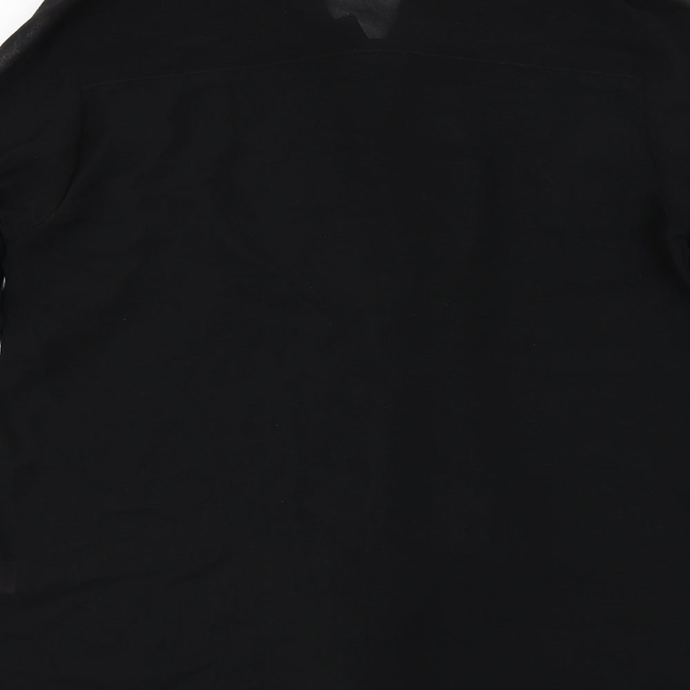 F&F Womens Black Basic Button-Up Size 8
