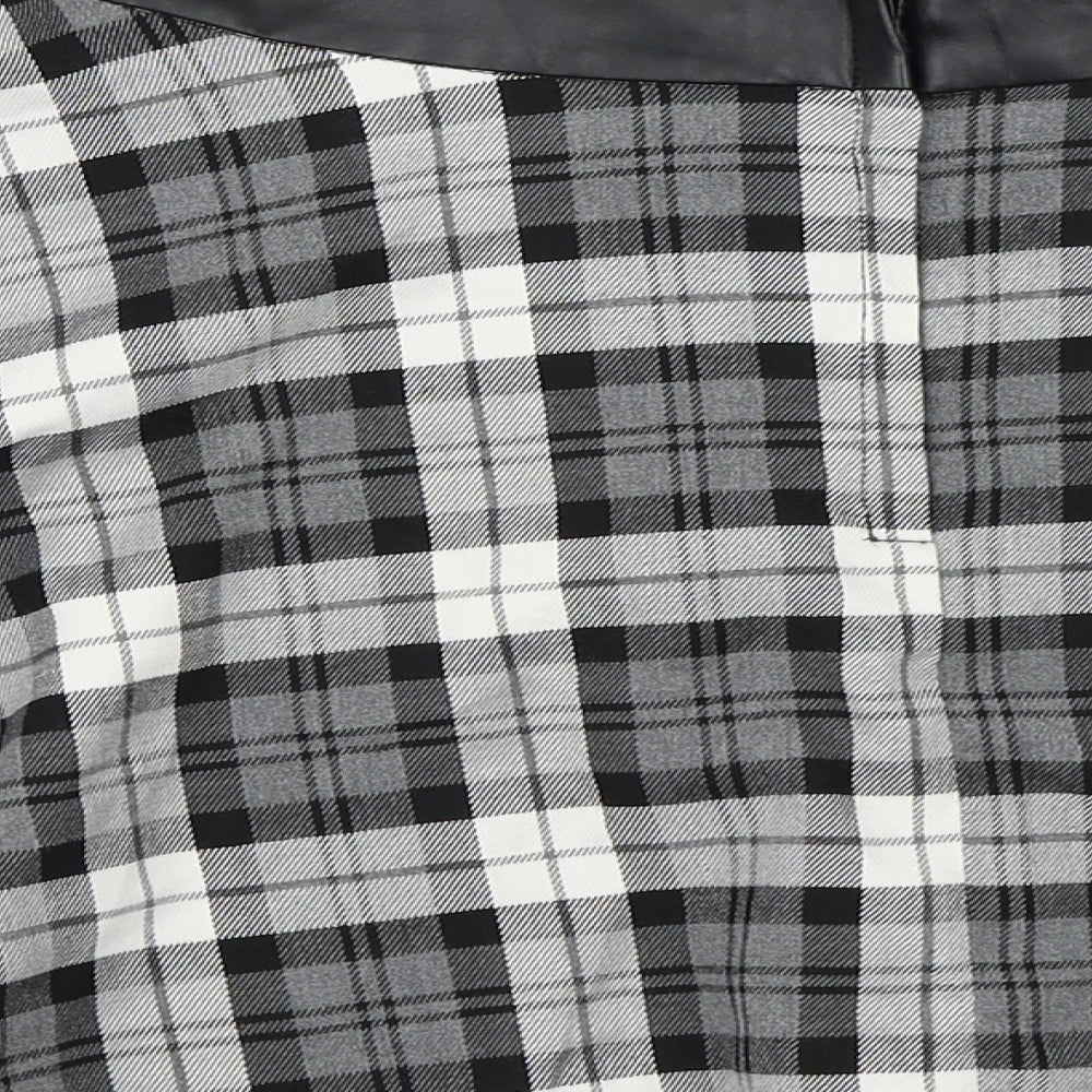 Atmosphere Womens Grey Check A-Line Skirt Size 8