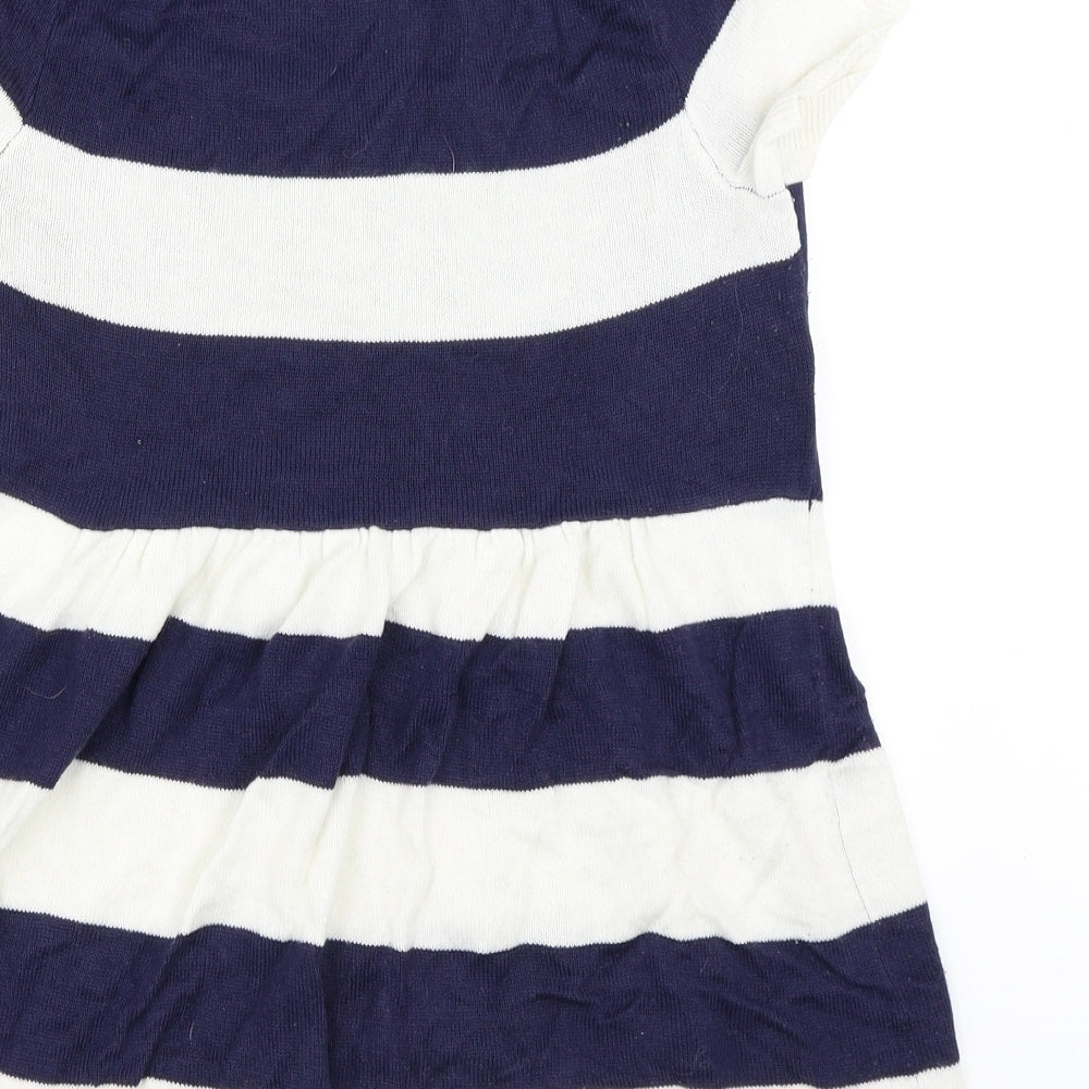 Store Twenty One Womens Blue Striped Pullover Jumper Size 14