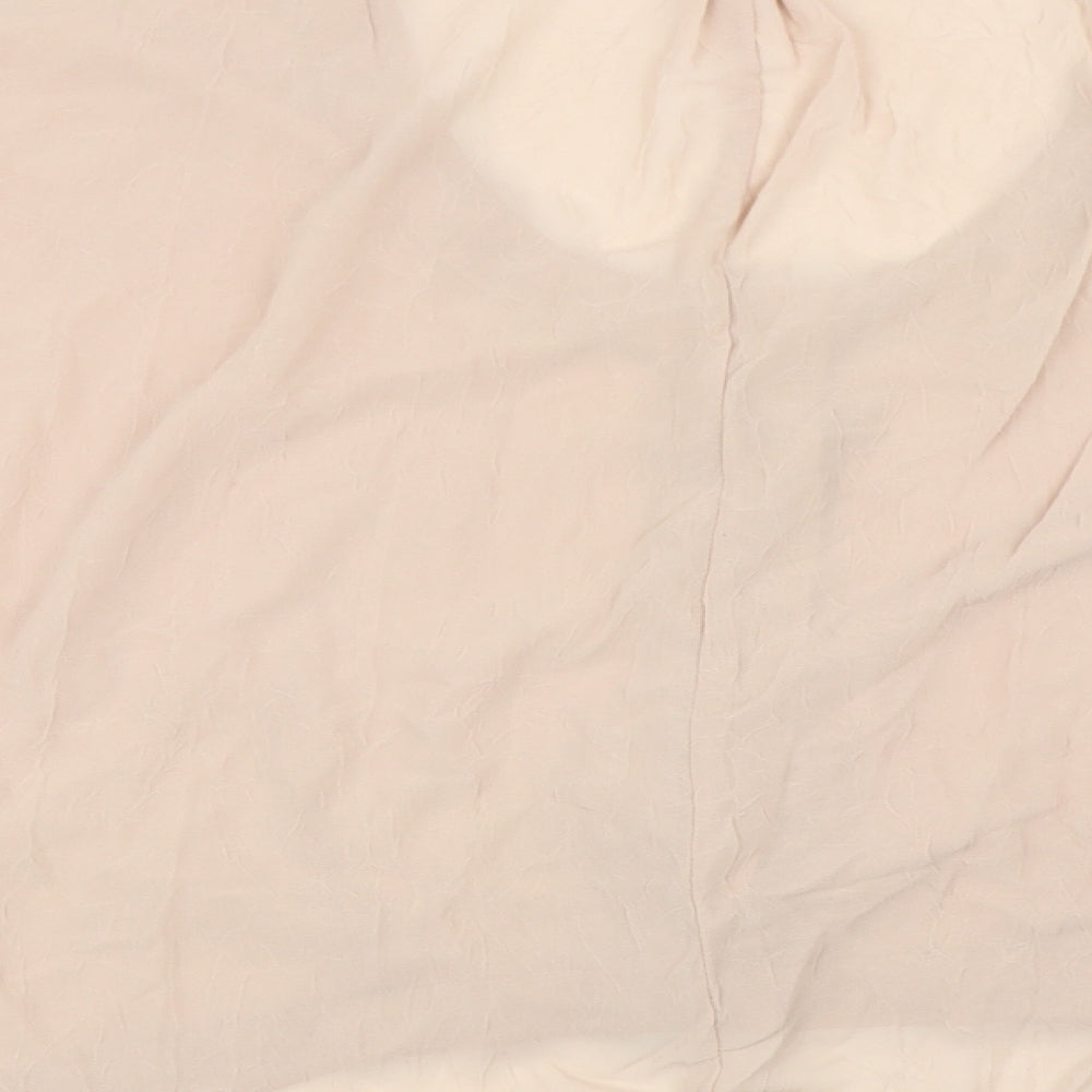 Crafted Womens Beige Basic Button-Up Size 14