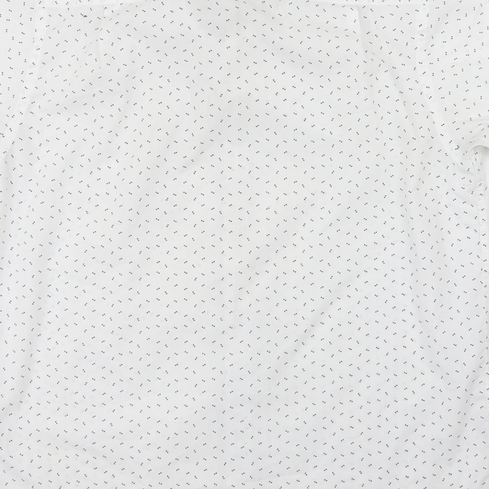 Cedar Wood State Mens White Geometric Button-Up Size M