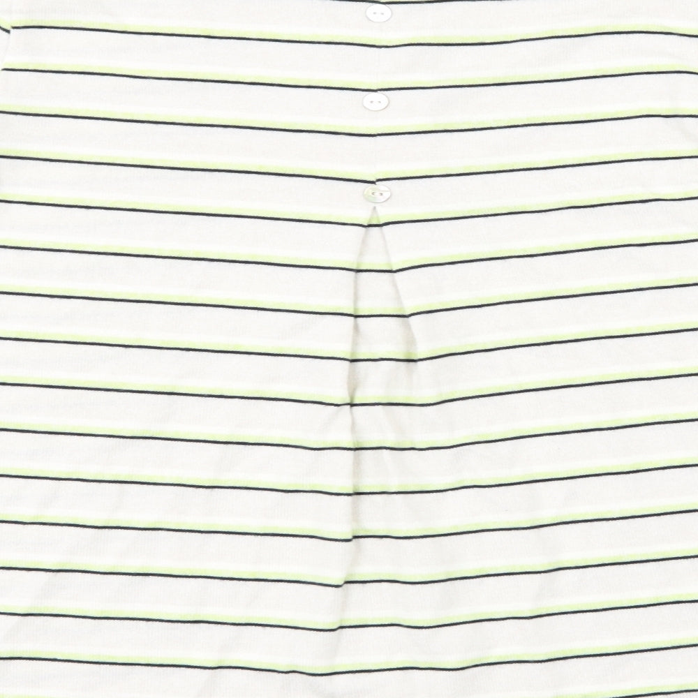 Nocozo Womens Green Striped Knit Pullover Jumper Size 10