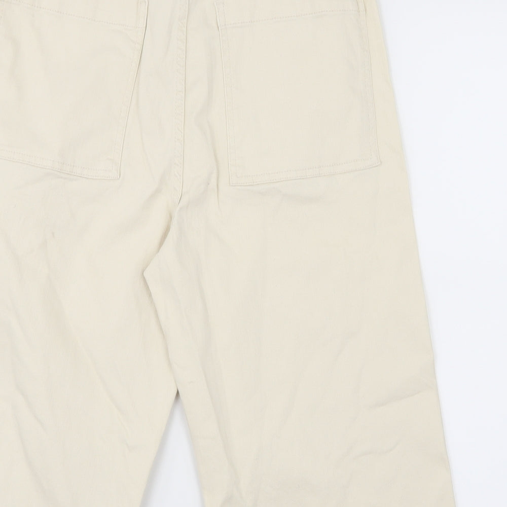 Denim Co. Womens Ivory Denim Cropped Jeans Size 12
