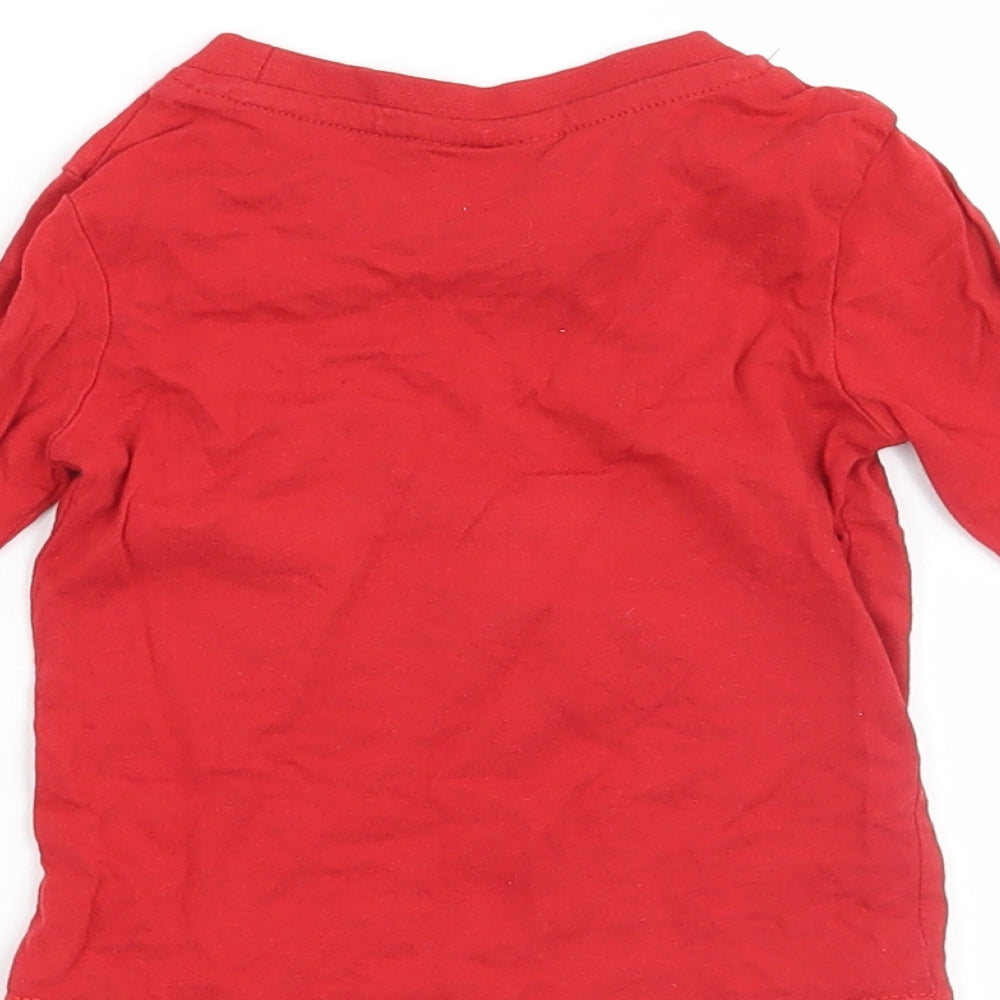 Lily & Dan Boys Red Basic T-Shirt Size 12-18 Months - Christmas Ready for Presents
