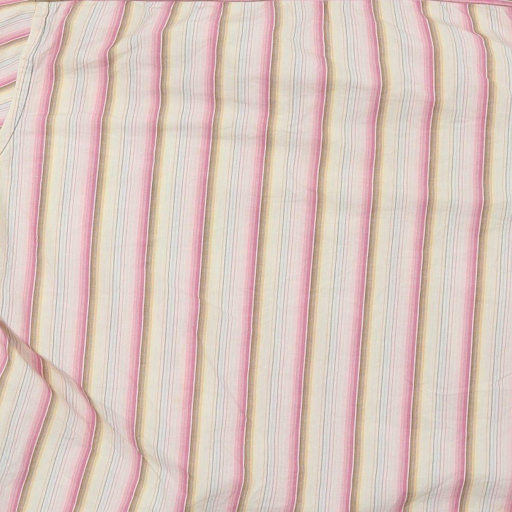 Duck and Cover Mens Pink Striped Button-Up Size L