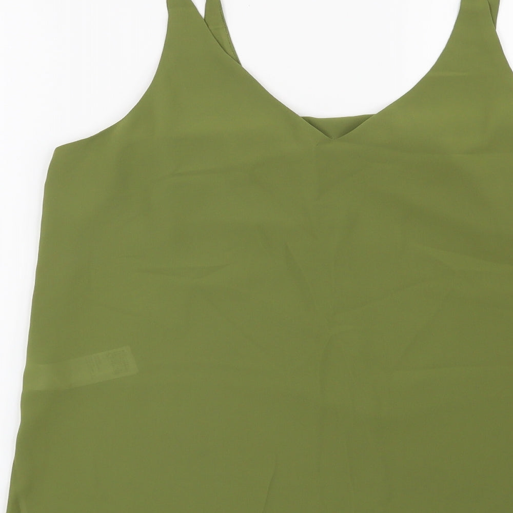 Topshop Womens Green Basic Blouse Size 10