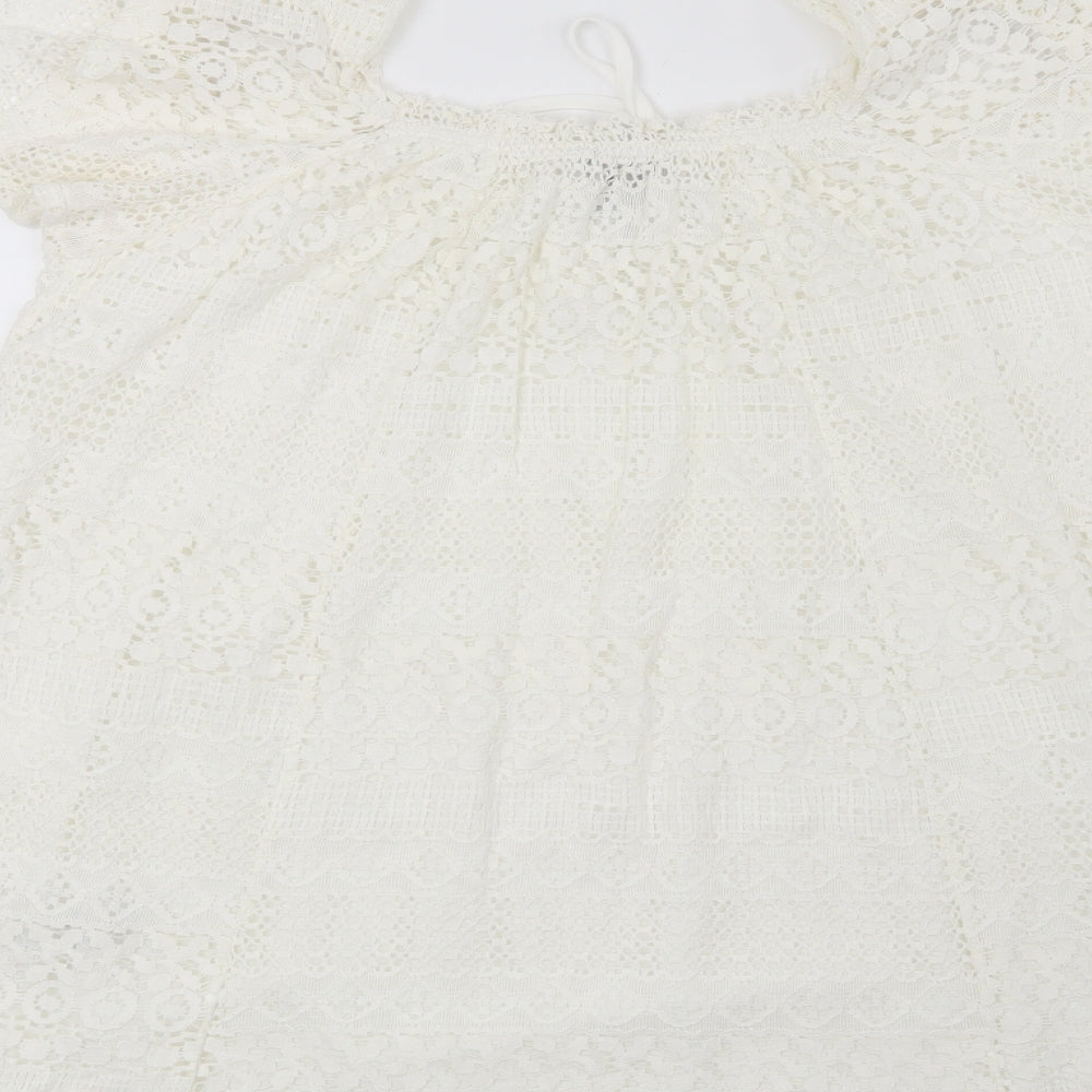 Topshop Womens White Shift Size 8