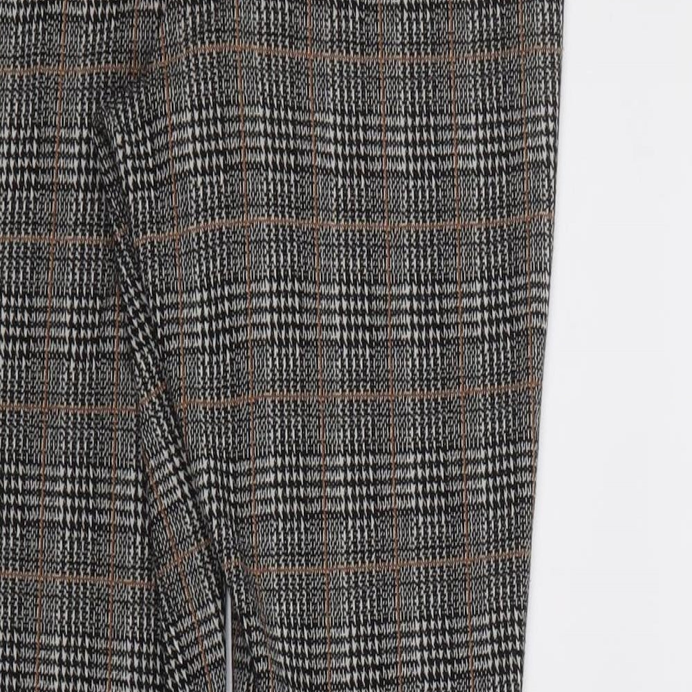 Dorothy Perkins Womens Brown Check Capri Trousers Size 10 L26 in