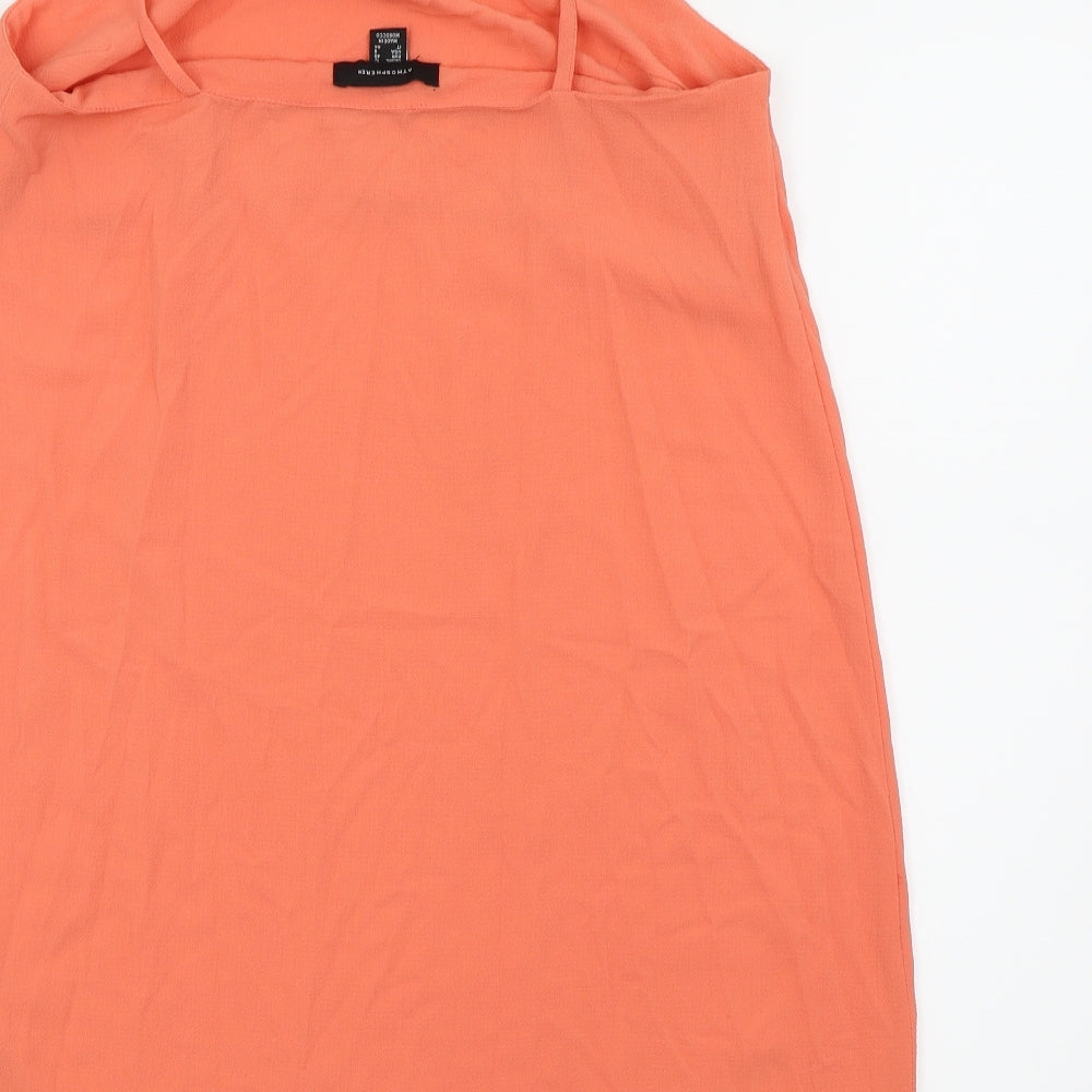 Atmosphere Womens Orange Basic Tank Size 12