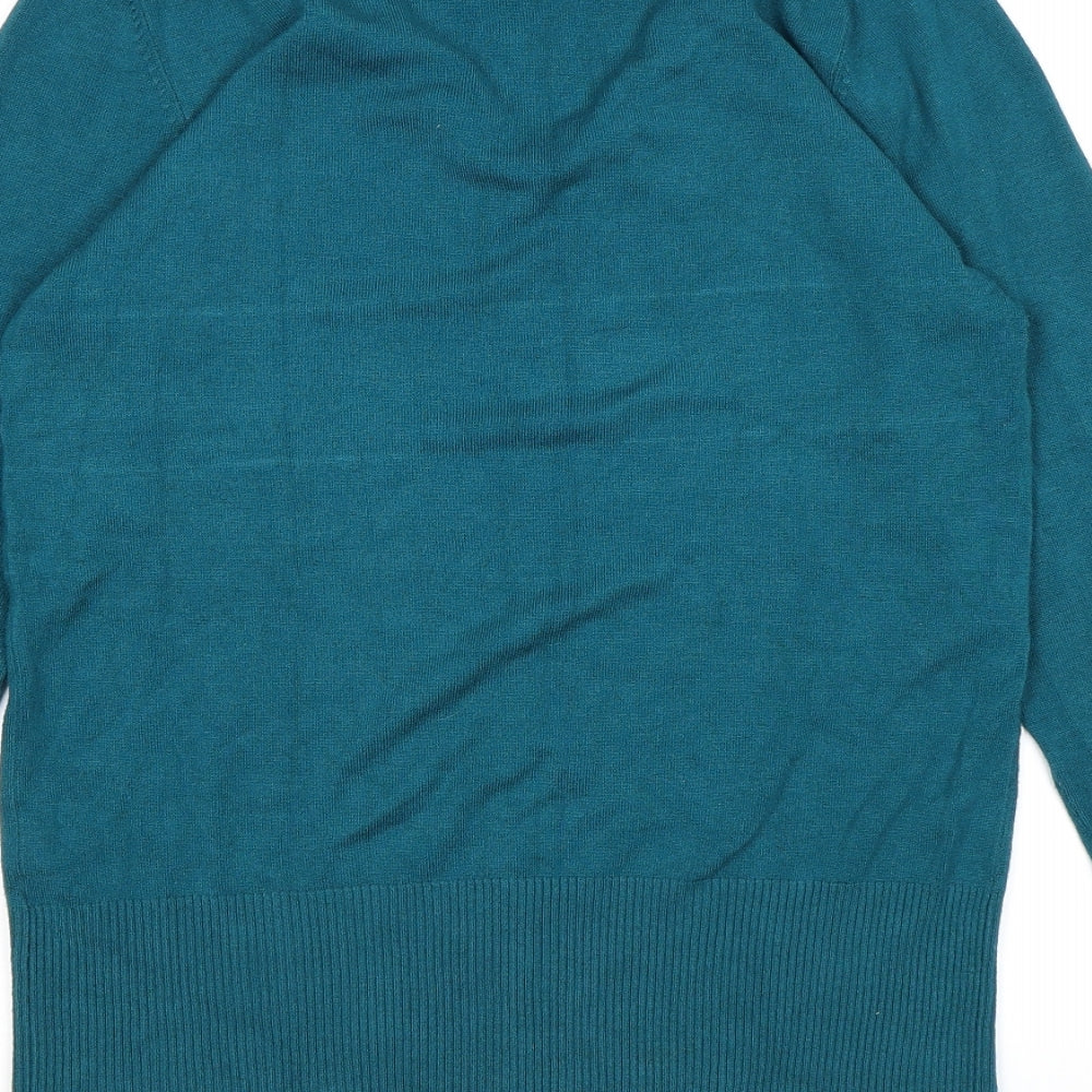 BHS Womens Blue Knit Pullover Jumper Size 10