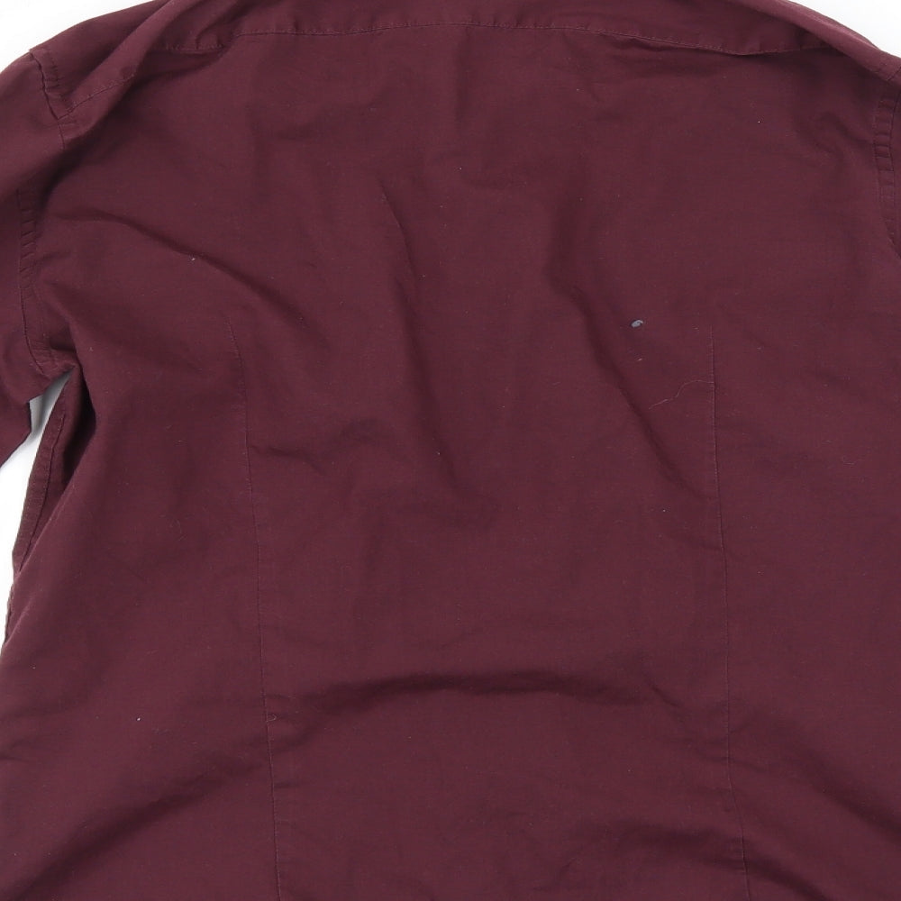H&M Mens Red Button-Up Size M