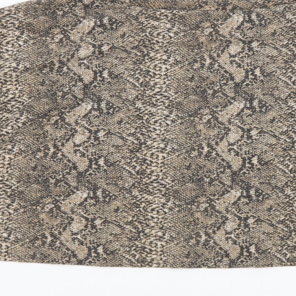 Zara Womens Multicoloured Animal Print Pullover Jumper Size S - cropped