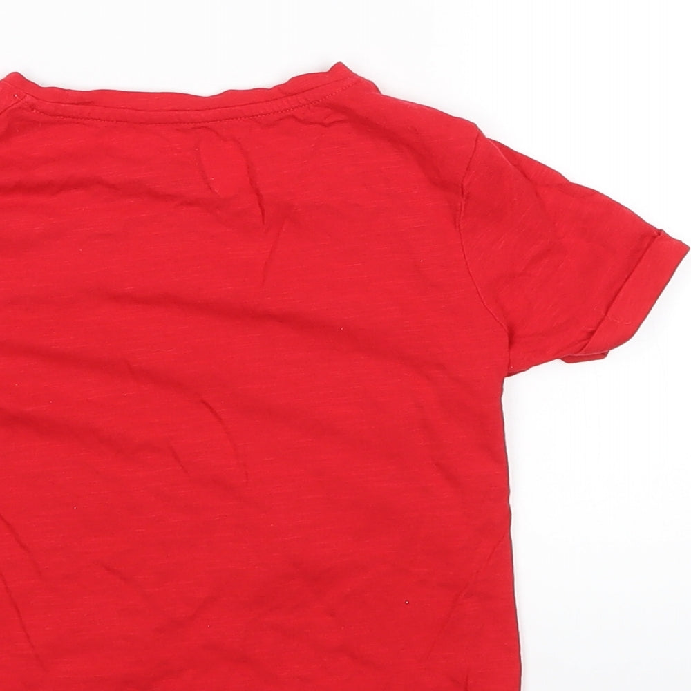 My Weekend Favourites Girls Red Basic T-Shirt Size 5 Years
