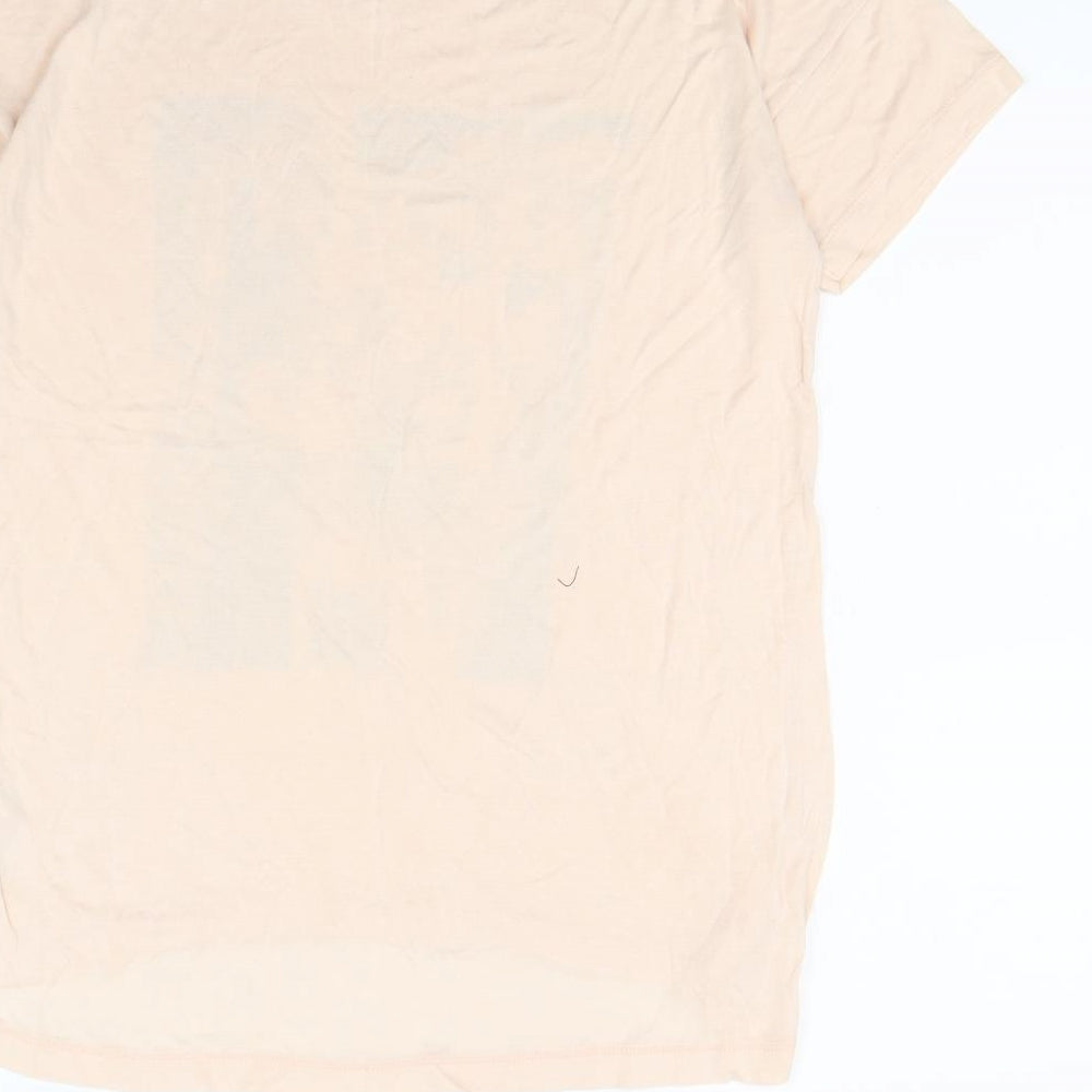 Dorothy Perkins Womens Beige Cropped T-Shirt Size 10