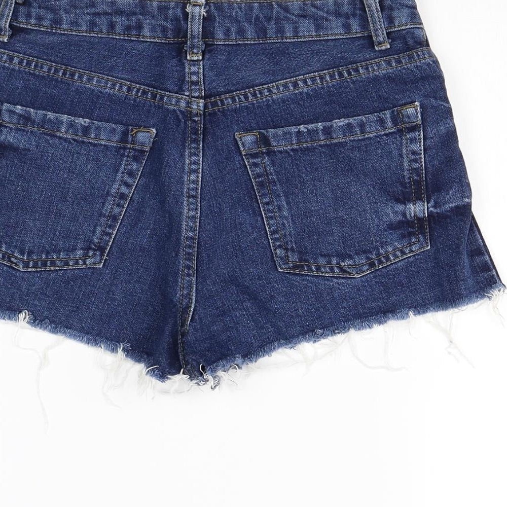 Topshop Womens Blue Cut-Off Shorts Size 6