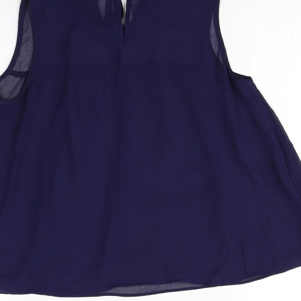 Topshop Womens Blue Basic Tank Size 8