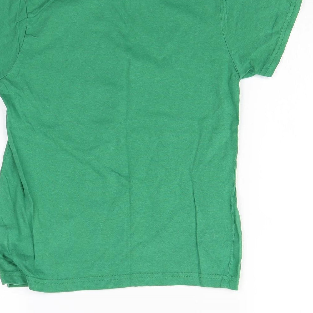 Primark Boys Green Basic T-Shirt Size 7 Years