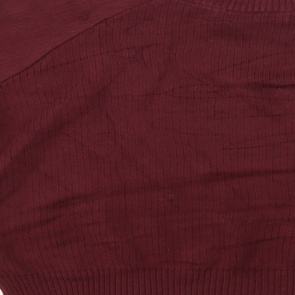 Mango Womens Red Pullover Jumper Size 4