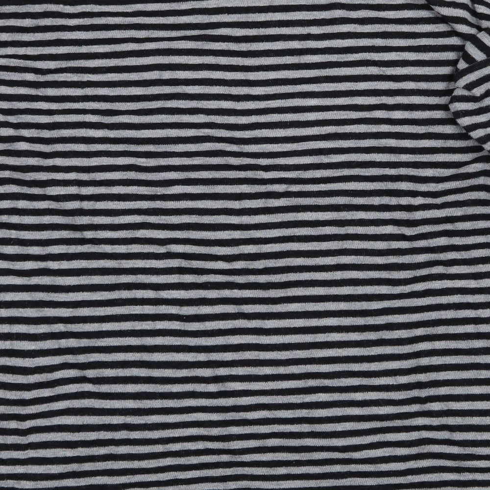 NEXT Womens Grey Striped Pullover Jumper Size 16