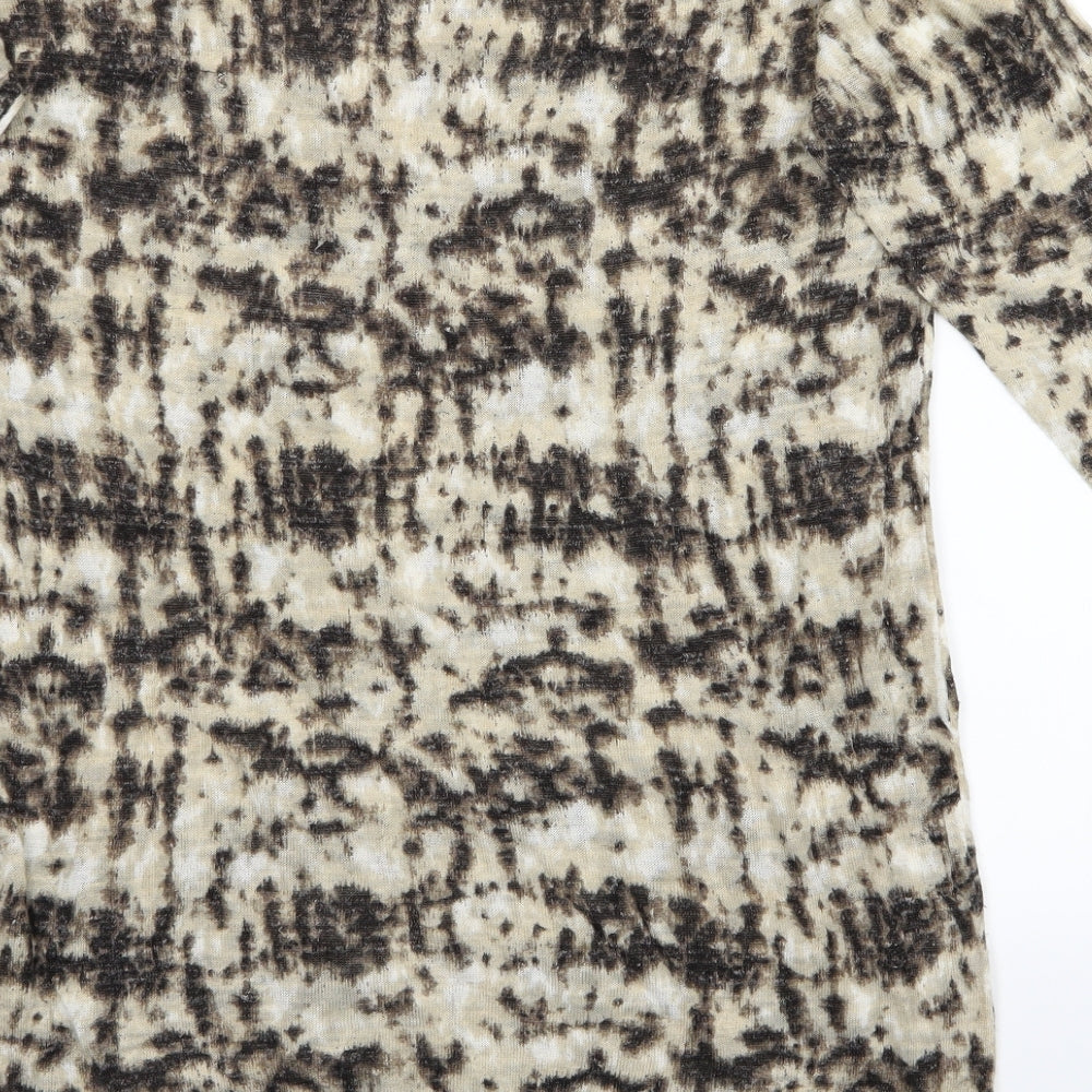 Marks & Spencer Womens Yellow Fair Isle Shirt Dress Size 10