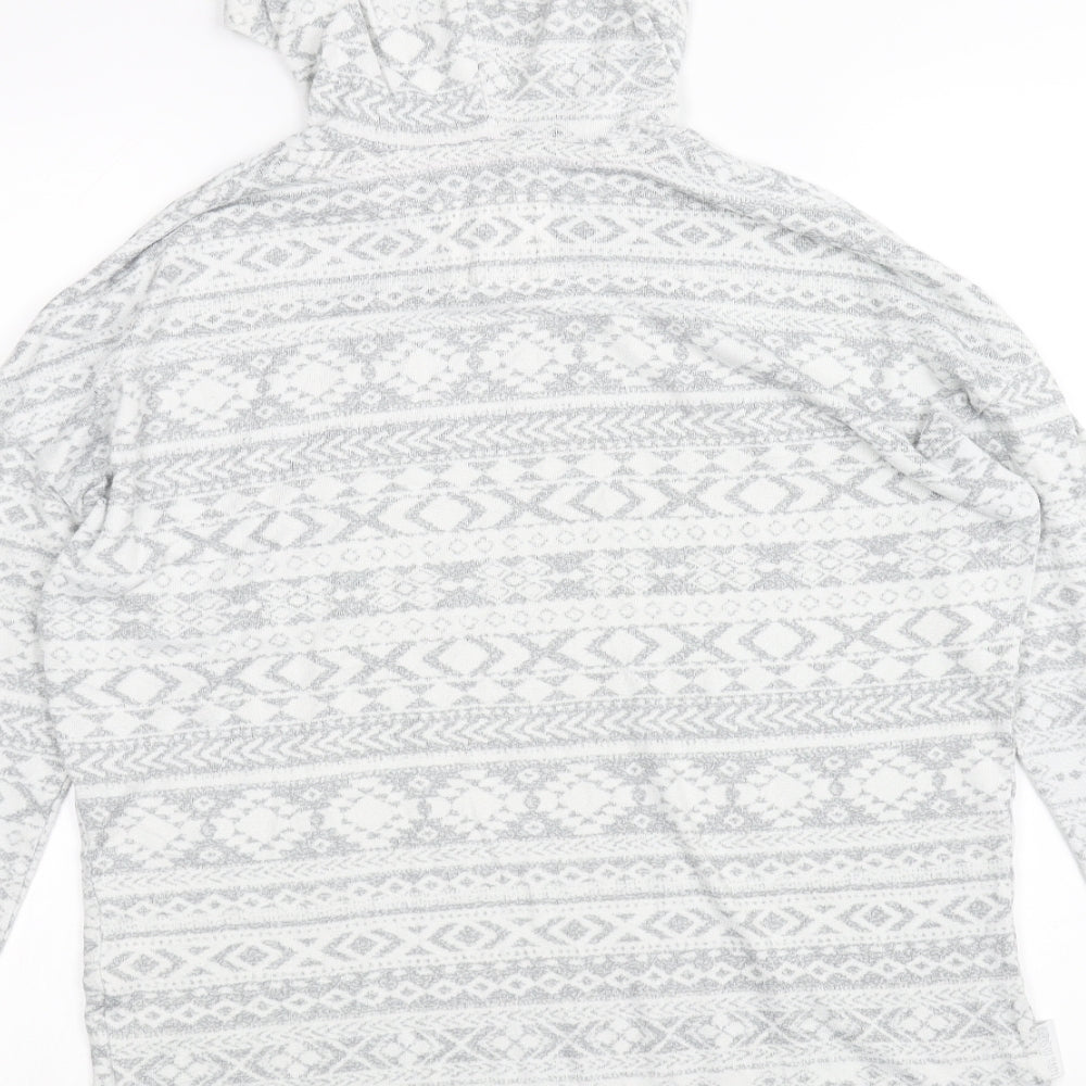 Preworn Womens White Pullover Hoodie Size 8