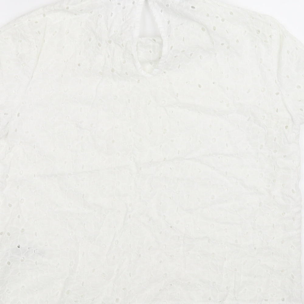 Mademoiselle R Womens White Basic T-Shirt Size 10