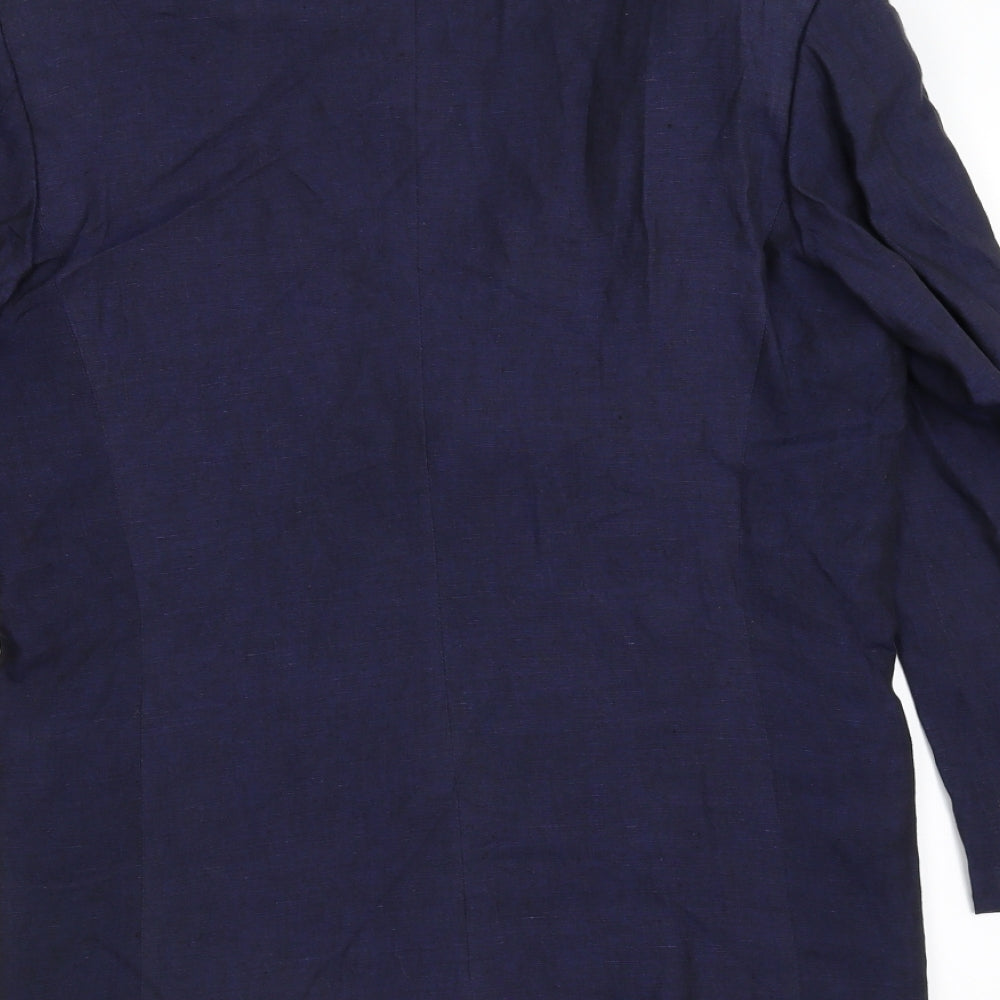 Puro lino Mens Blue Jacket Suit Jacket Size 40