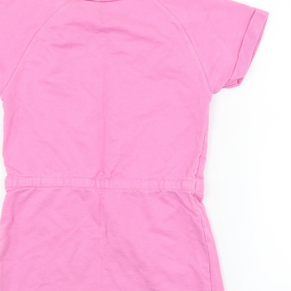 M&Co Girls Pink Basic T-Shirt Size 6-7 Years - life is beautiful