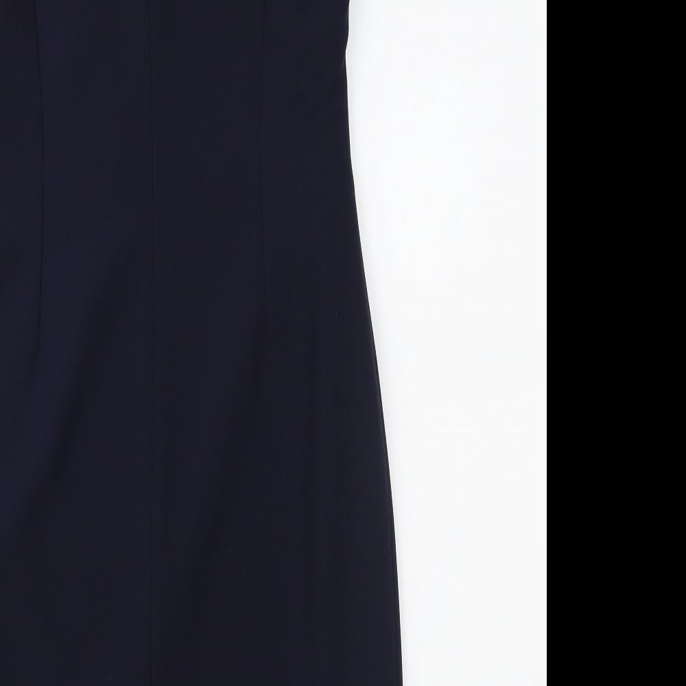 Essentials Womens Blue Pencil Dress Size 10