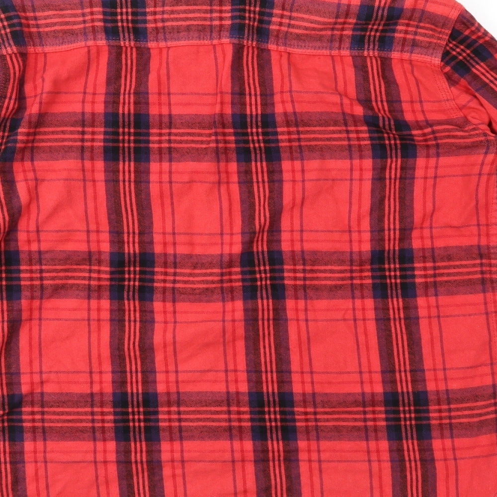 Insight Mens Red Check Button-Up Size S
