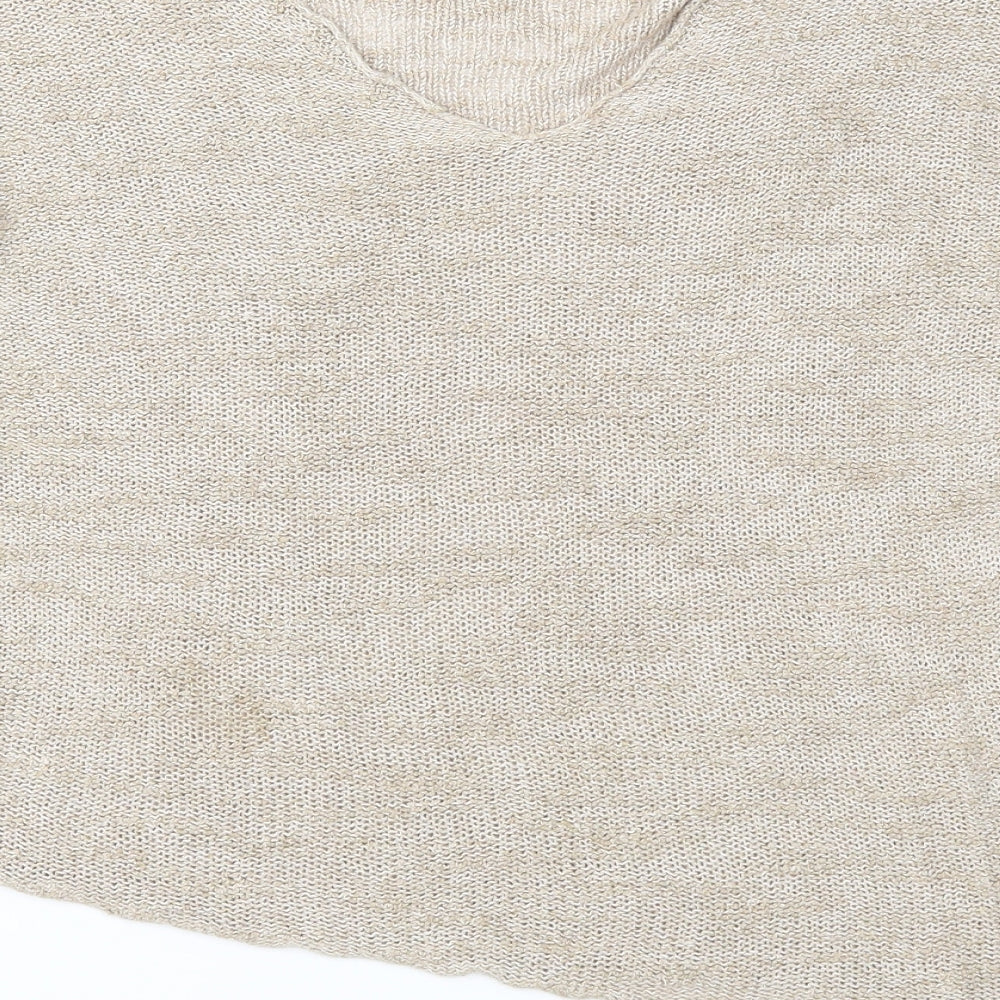 Zara Womens Beige Knit Pullover Jumper Size S