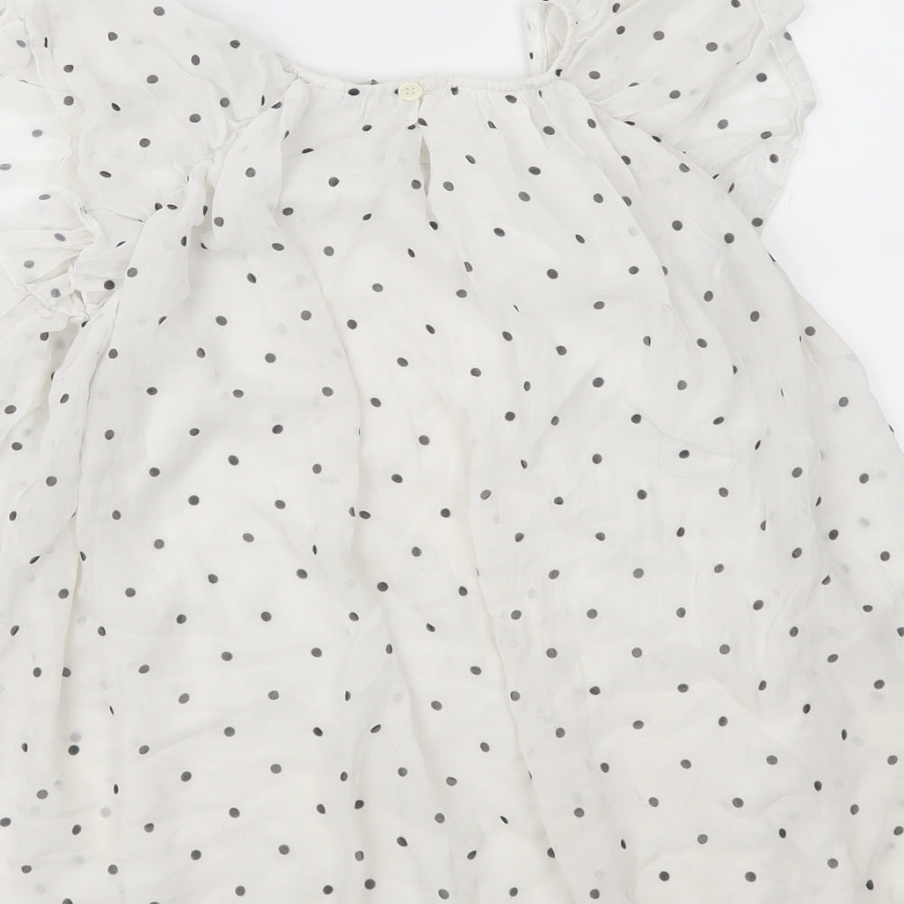 TU Girls Grey Polka Dot Chiffon Fit & Flare Size 6 Years