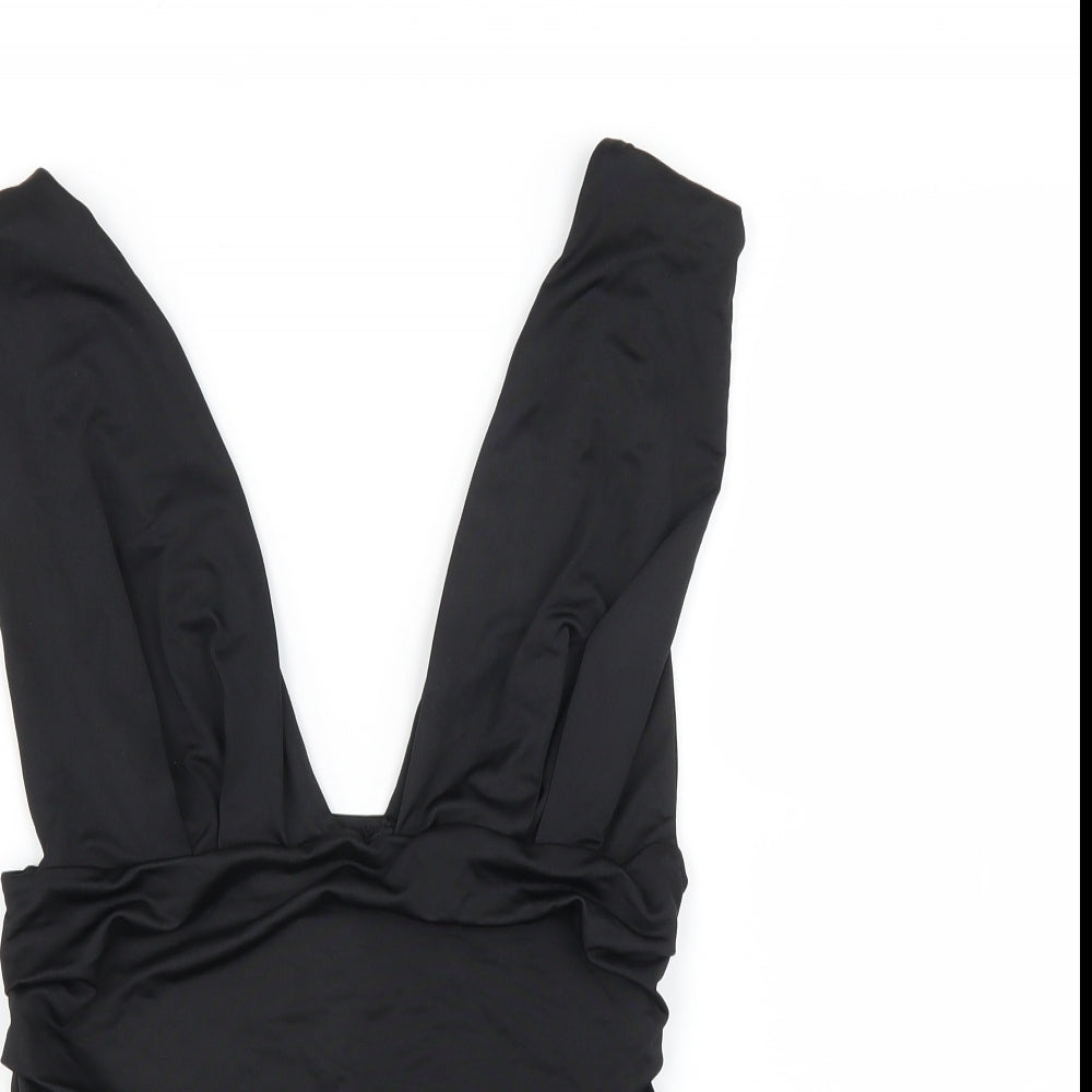 Vestidos Womens Black Bodysuit One-Piece Size M
