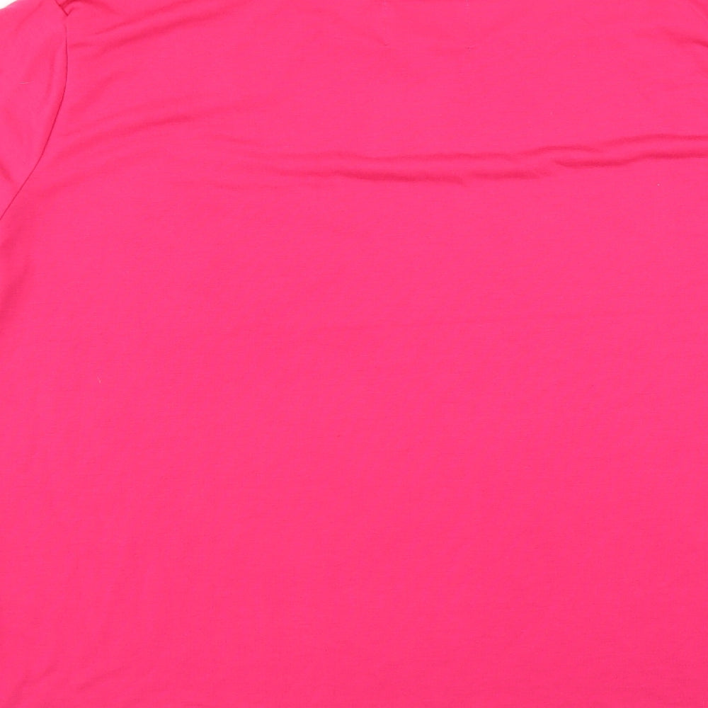 Time To Dream Womens Pink Solid Top Pyjama Top Size M - lips