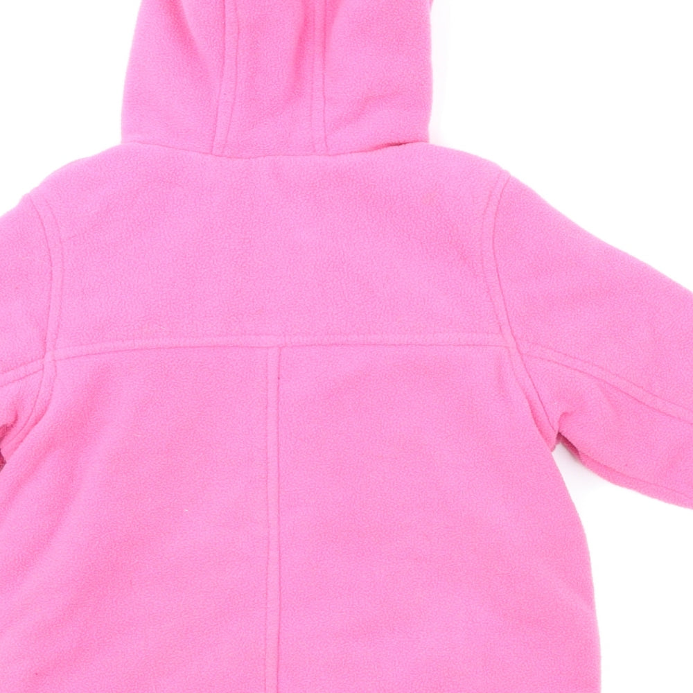 Marks & Spencer Girls Pink Basic Coat Coat Size 6-9 Months