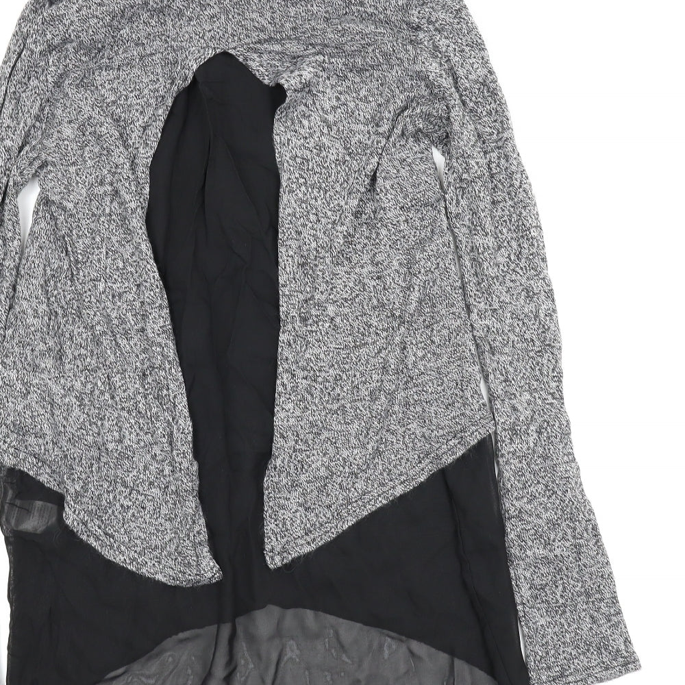 New Look Womens Grey Basic Blouse Size M - Split back