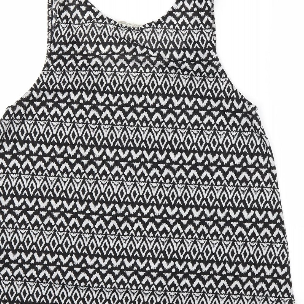 H&M Womens Black Geometric Basic Tank Size S