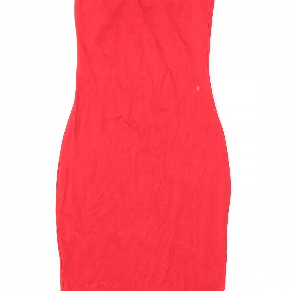 PRETTYLITTLETHING Womens Red Bodycon Size 6