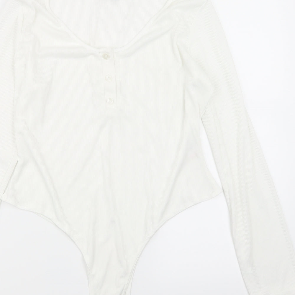 PRETTYLITTLETHING Womens White Jersey Basic T-Shirt Size 16 -