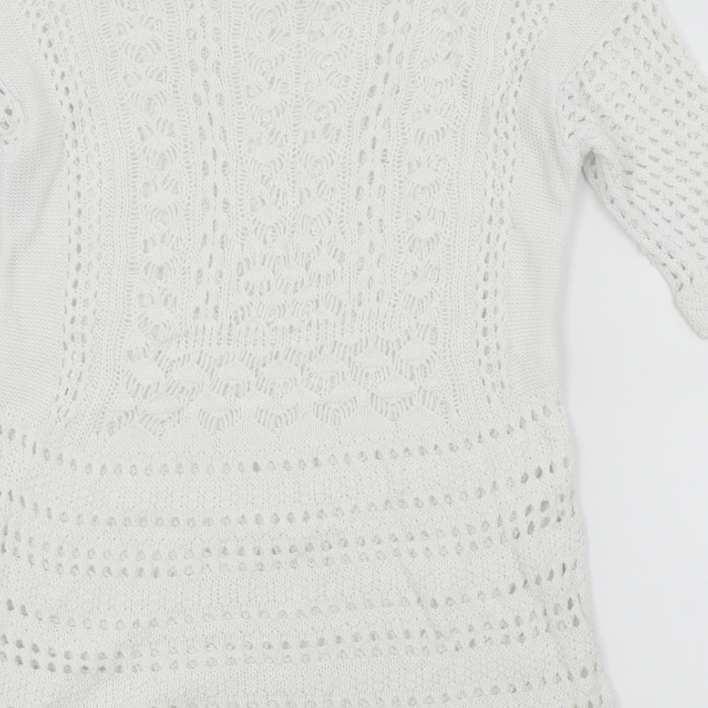 Warehouse Womens White Pullover Jumper Size 6