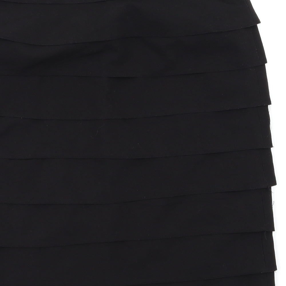 Larry Levine Womens Black Flare Skirt Size 8
