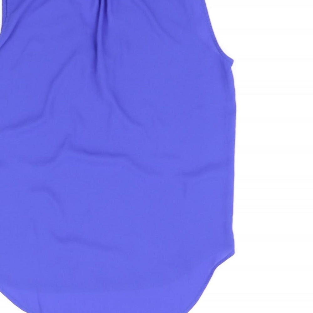 vie ta vie Womens Blue Basic Blouse Size M