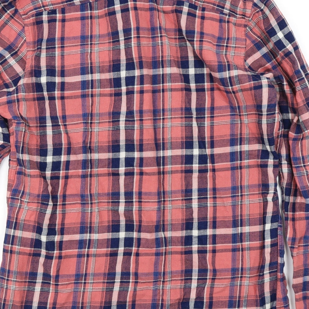 NEXT Mens Pink Check Button-Up Size S
