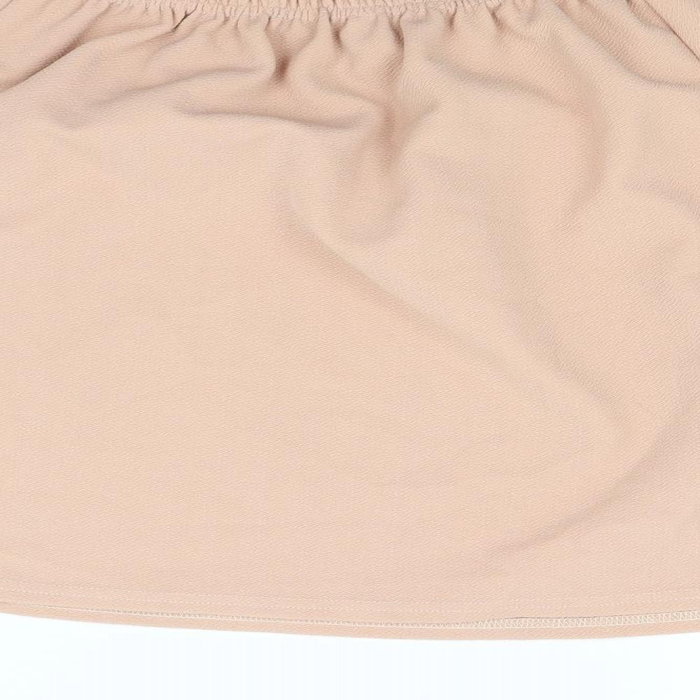 Cameo Rose Womens Beige Basic Blouse Size 10