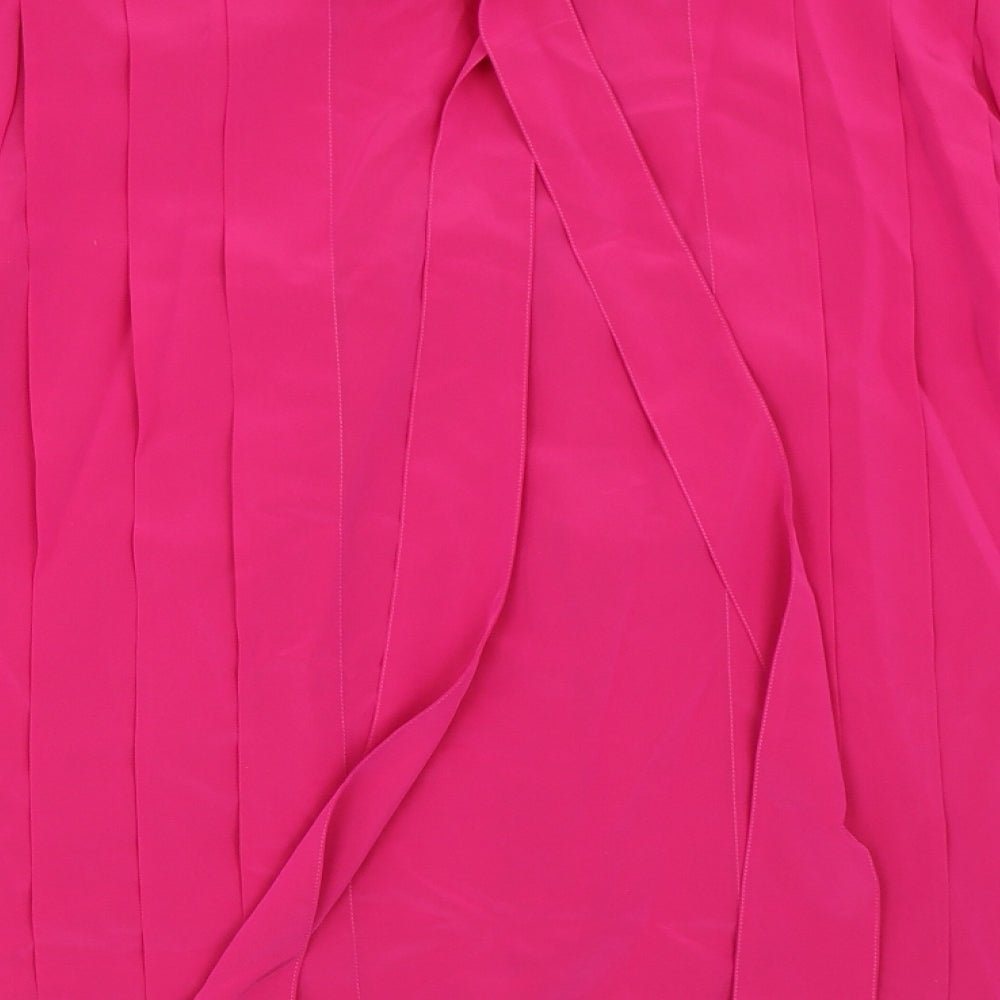Feminella Womens Pink Basic Button-Up Size 34