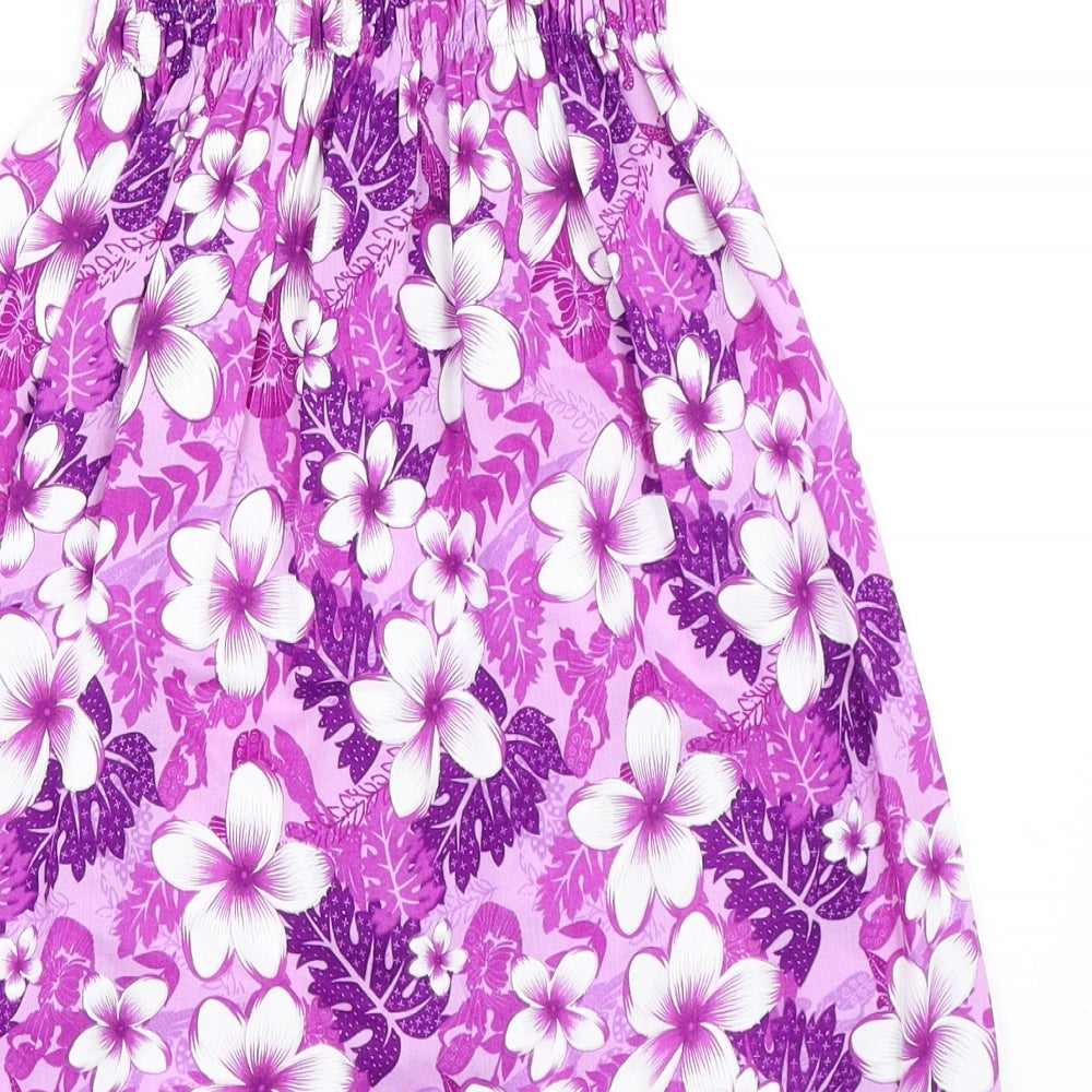 Temptations Girls Purple Floral Fit & Flare Size M
