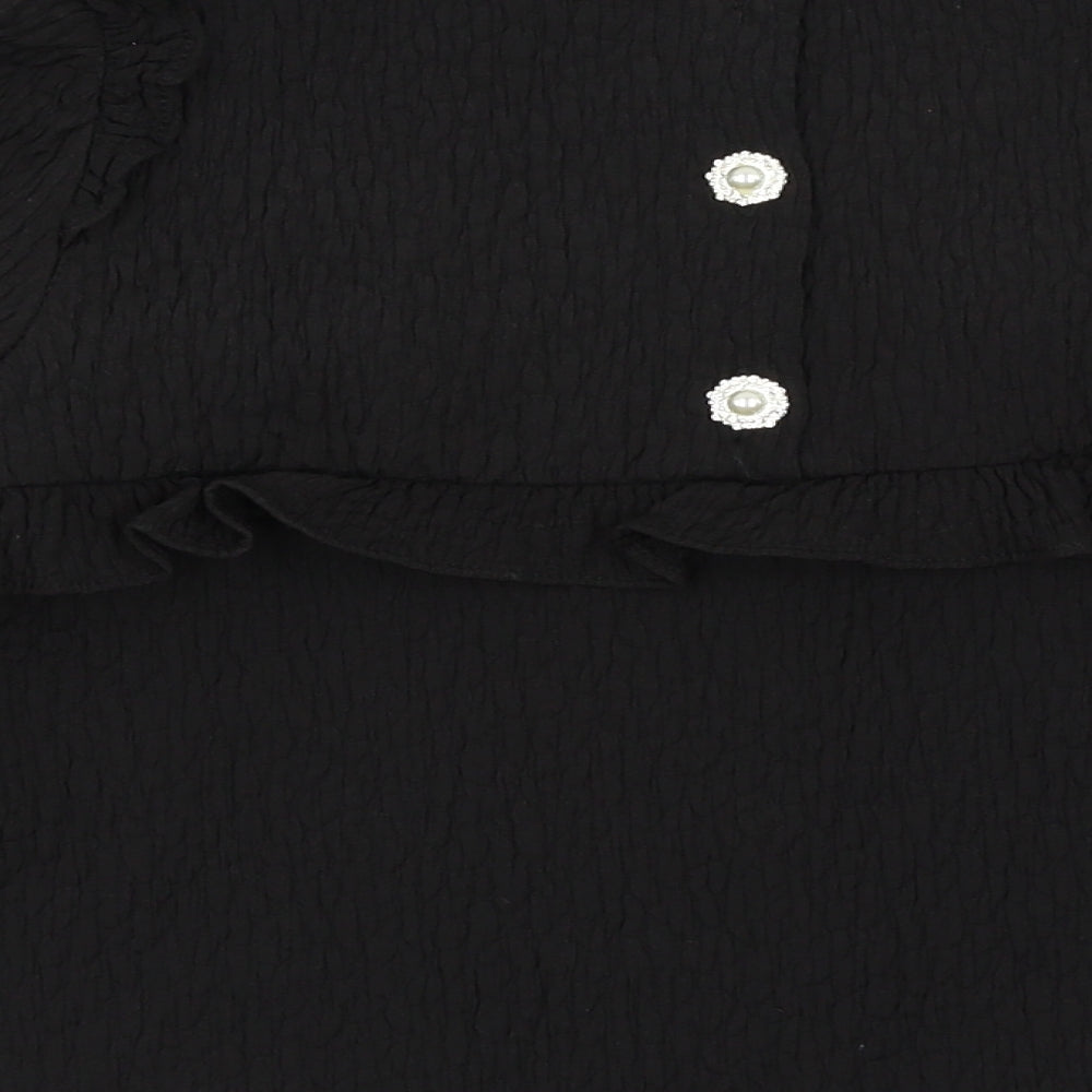 Zara Womens Black Basic Blouse Size S