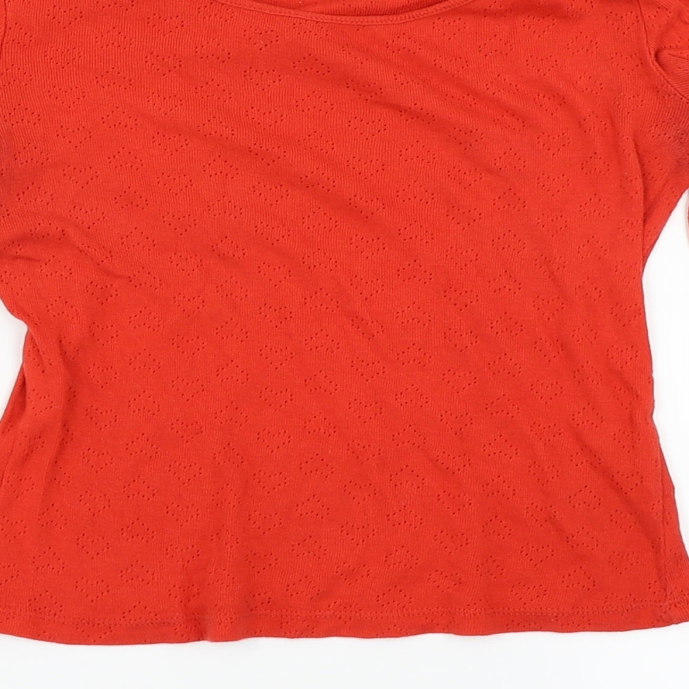 Monki Womens Red Pullover Jumper Size XS